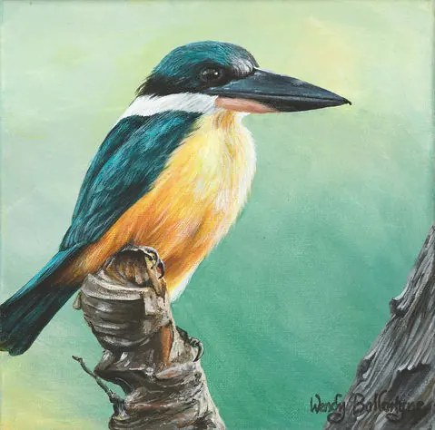 Kingfisher Lookout, a painting by Wendy Ballentyne